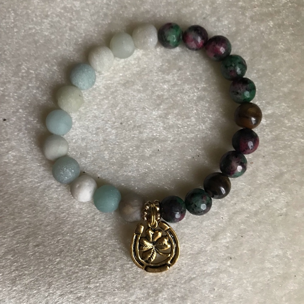 Ruby Emerald Stones Bracelet - Picture 4 of 5